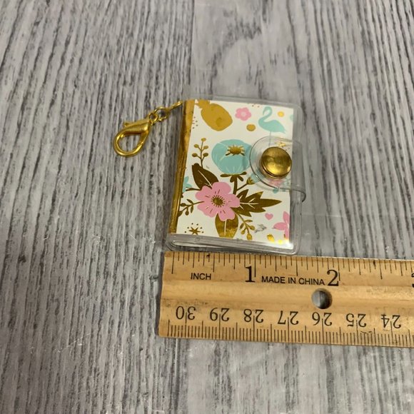 Recollection Mini Notebook Planner Charm Floral Charm Keyring - Picture 6 of 7